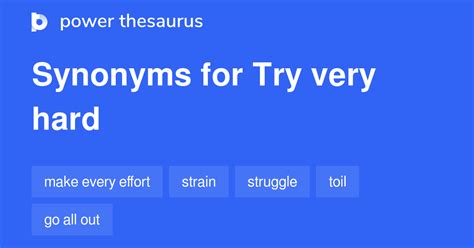 trying really hard synonyms.